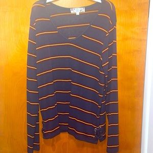 Pink Rose striped long sleeve sweater!